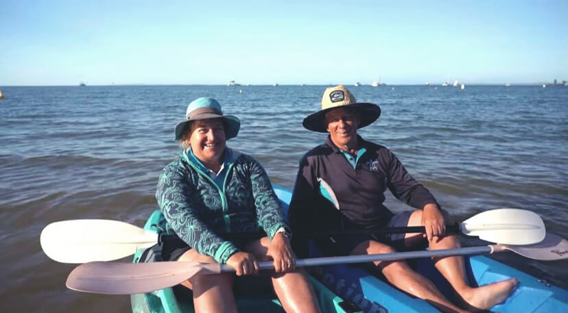 Karen and Ash enjoying a day on the water